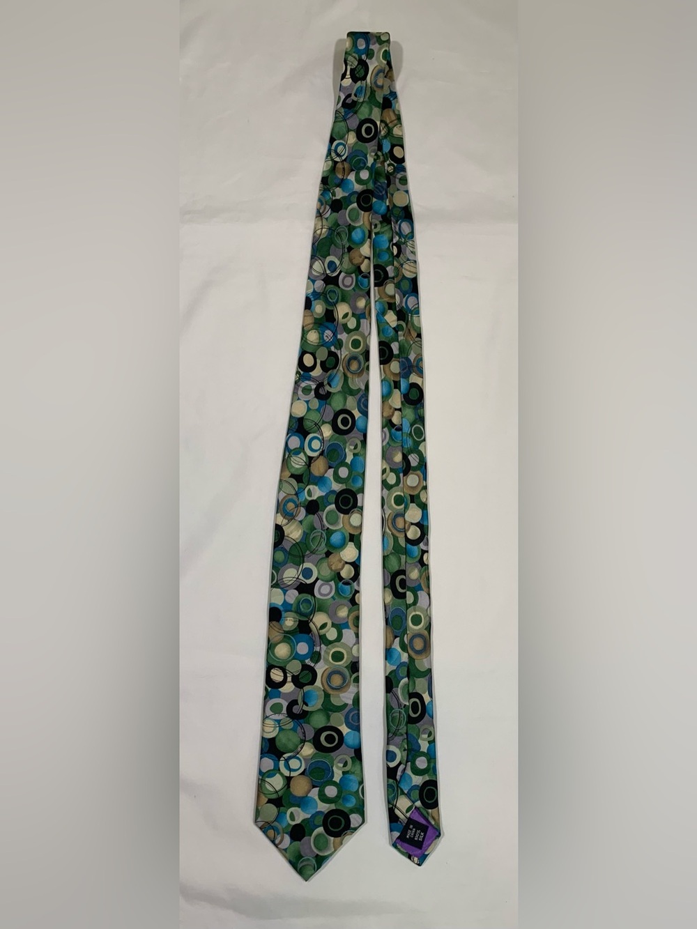 J. Garcia Tie Birdland Collection 61 Mens 100% Silk Abstract Art Necktie - Picture 6 of 7